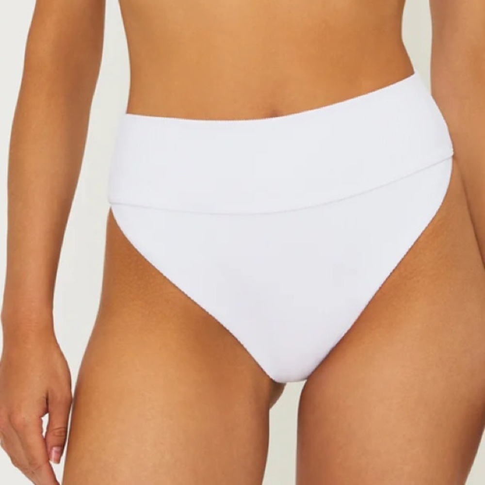 NEW Beach Riot Core Collection Highway Ribbed White Bikini Bottom - Picture 3 of 13